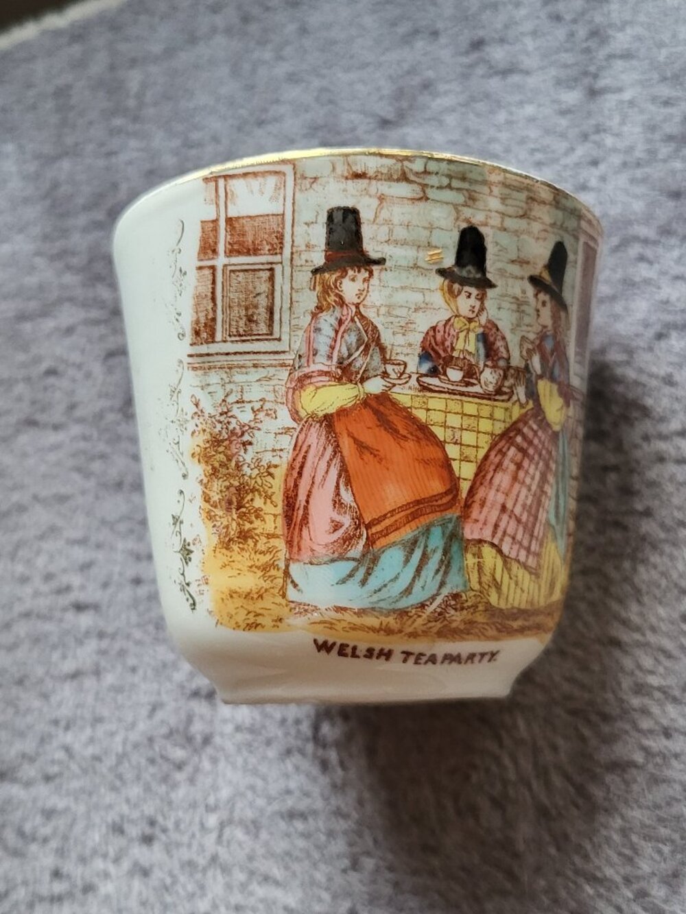 Vintage Welsh Tea Party Ceramic Cup By Victoria China guc see pictures RARE